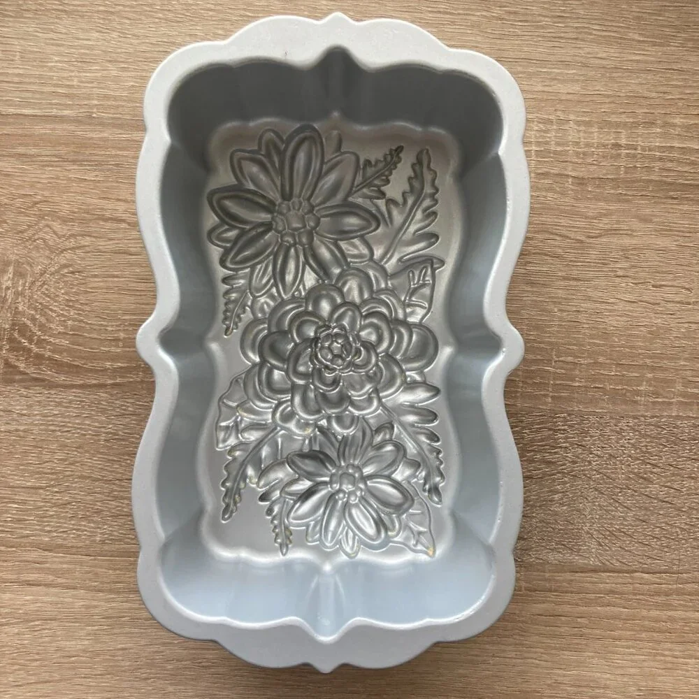 Nordic Ware Floral Bundt Pan in Metallic Gold